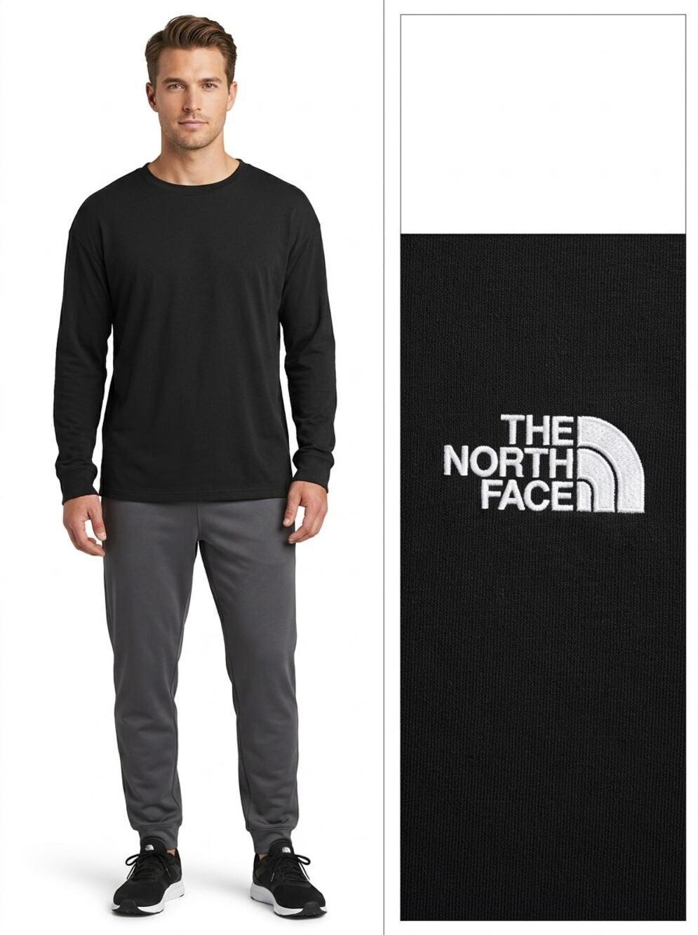 The North Face Long Crew Neck Activewear Top Shirt Men See Measurements